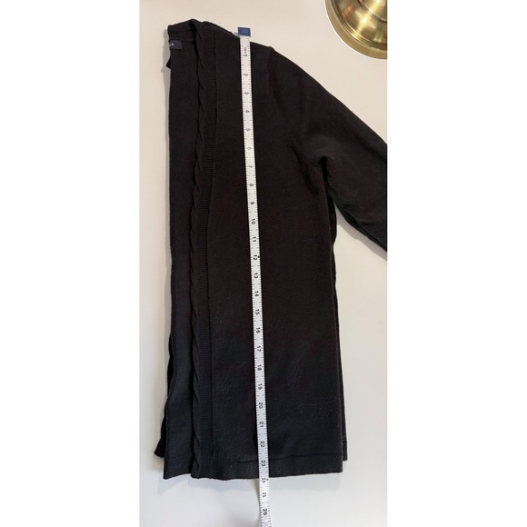 Lands End Womens Black Cardigan Sweater XS Knit Open Front Basic Casual - Picture 7 of 9